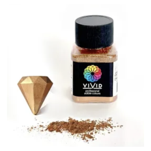Vivid Shimmer Rose Gold Edible Metallic Dust 10g