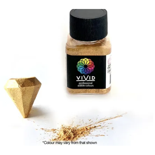 Vivid Antique Shimmer Gold Edible Metallic Dust 10g