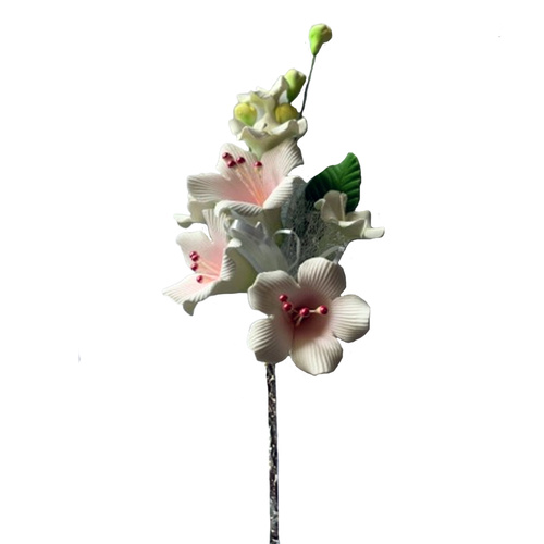 White/Pink Icing Flower Spray Approximately 100mm
