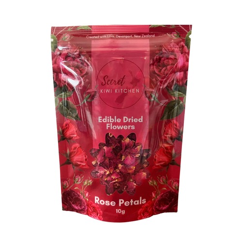 Edible Dried Flowers - Red Rose Petals 10g