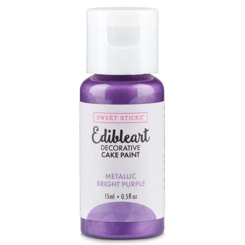 Sweet Sticks Edible Paint Metallic Bright Purple: 15ml