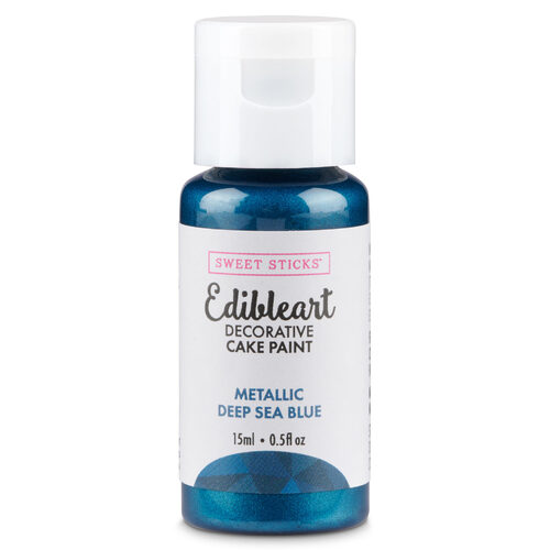 Sweet Sticks Edible Paint Metallic Deep Sea Blue: 15ml