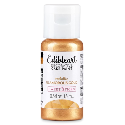 Sweet Sticks Edible Paint Metallic Glamorous Gold: 15ml