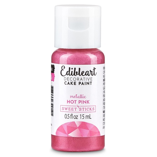 Sweet Sticks Edible Paint Metallic Hot Pink: 15ml