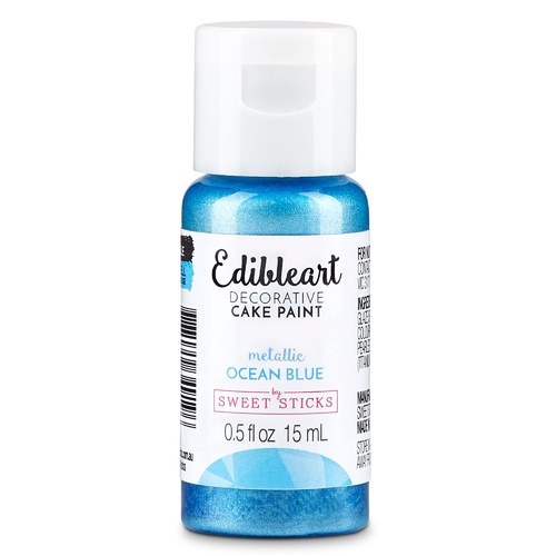Sweet Sticks Edible Paint Metallic Ocean Blue: 15ml