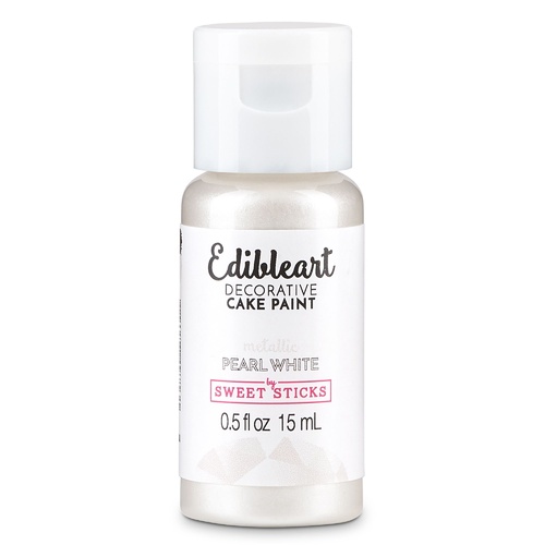 Sweet Sticks Edible Paint Metallic Pearl White: 15ml