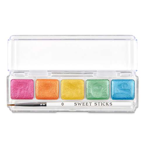 Sweet Sticks Edible Paint Water Activated Metallic Mini Palette Rainbow