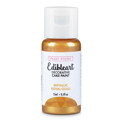 Sweet Sticks Edible Paint Metallic Royal Gold: 15ml