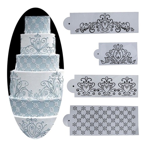 Filigree Floral Stencil 4 Piece Set