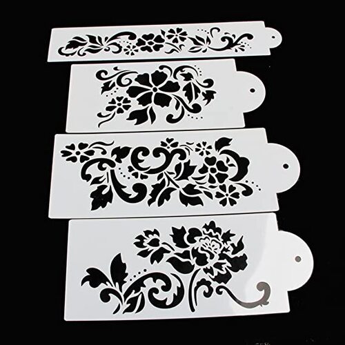 Floral Stencil 4 Piece Set