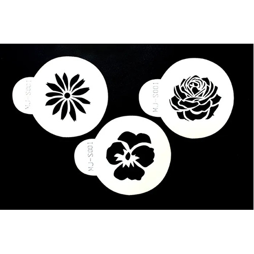 Flowers Assorted Stencils - 3 Pack