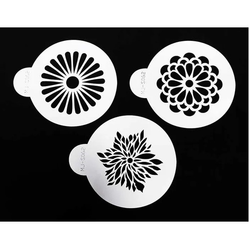 Vintage Flowers Stencils 3 Pack