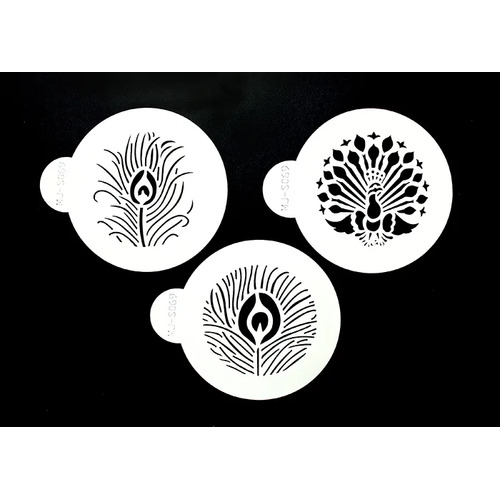 Peacock & Feathers Stencils 3 Pack