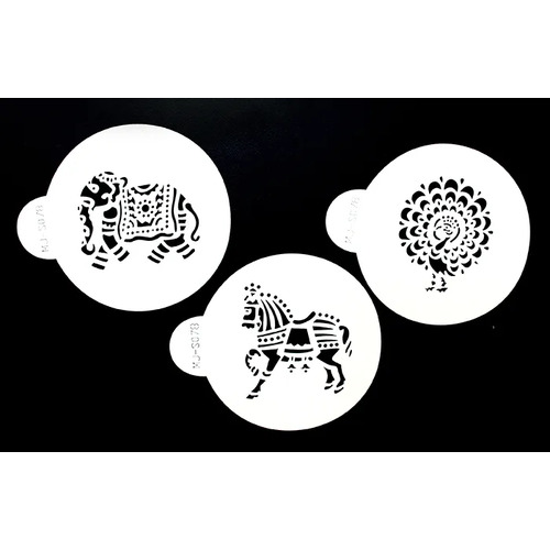 Elephant Horse Peacock Stencils