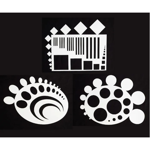 Geometric Stencil - square Round Oval 