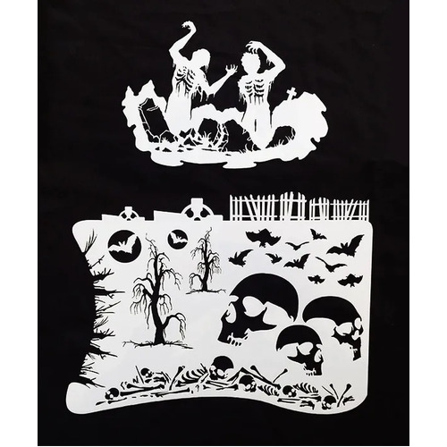 Halloween &  Zombie stencil