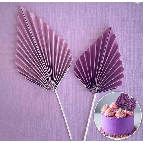 Purple Deco Fan Topper 2pc Set