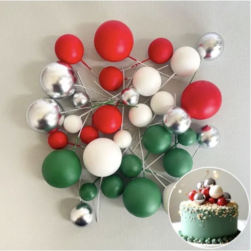 Silver Christmas Deco Foam Ball 32pc