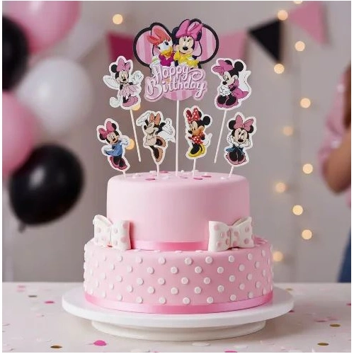 Minnie Mouse Cake Topper Set