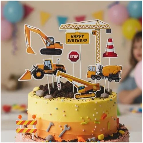 Construction Cake Topper Set
