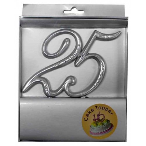 Cake Topper Silver #25