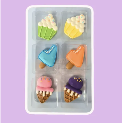 Cupcake and Ice Cream Sugar Decorations 6pk