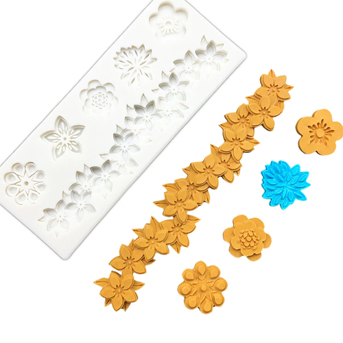 Multi Flower/Flower Chain Silicone Mould