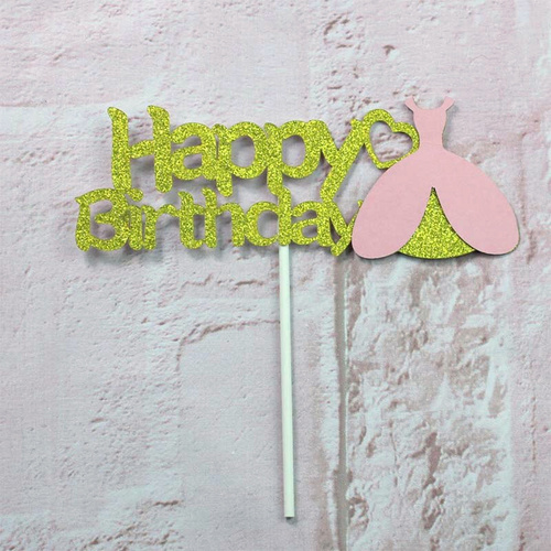 Happy Birthday Dress Topper