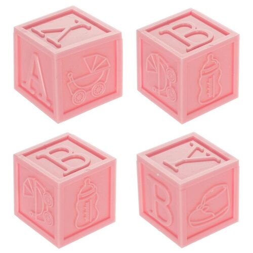 Baby Blocks Decorations Pink