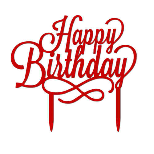 Happy Birthday Red Acrylic