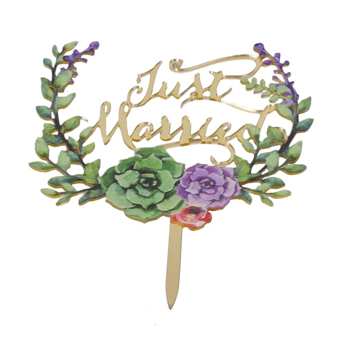 Just Married Cake Topper