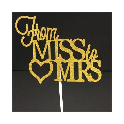 From Miss To Mrs Topper Gold