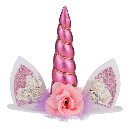 Unicorn Horn Cake Topper Pink