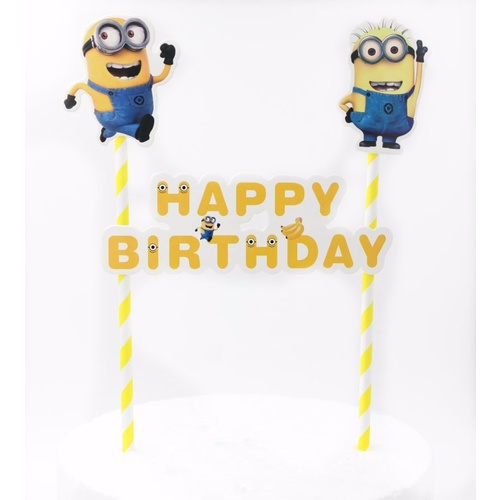 Minion Cake Flag Topper