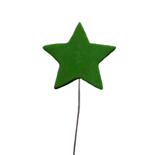 Green Star On A Wire 4cm