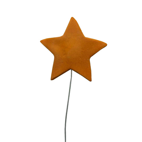 Orange Star On A Wire 4cm