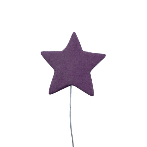 Purple Star On A Wire 4cm