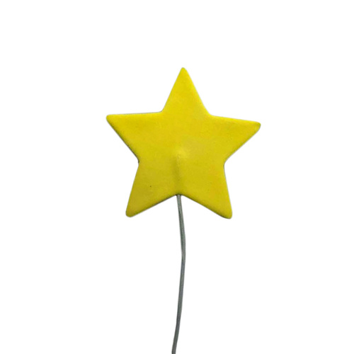 Yellow Star On A Wire 4cm